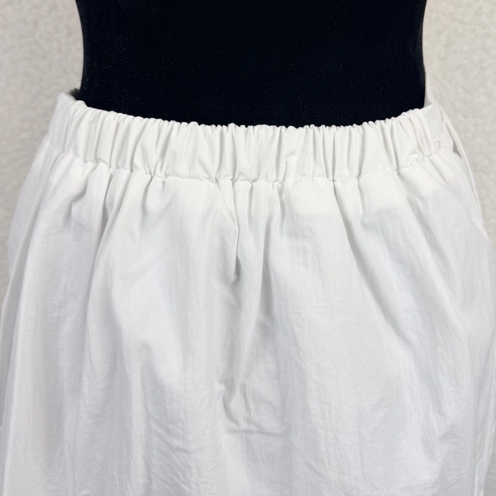 FM2050 • White Cargo Style High-Waisted Maxi Skirt with Drawstring Hem, S - Picture 10 of 14